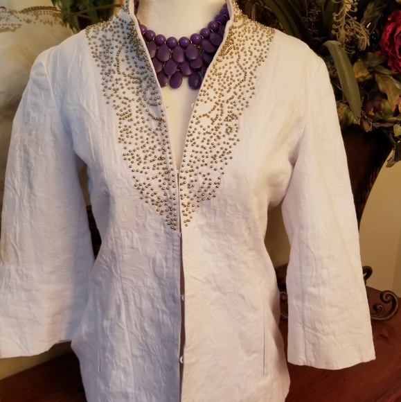Chico's White Jacket fitted - Picture 1 of 5